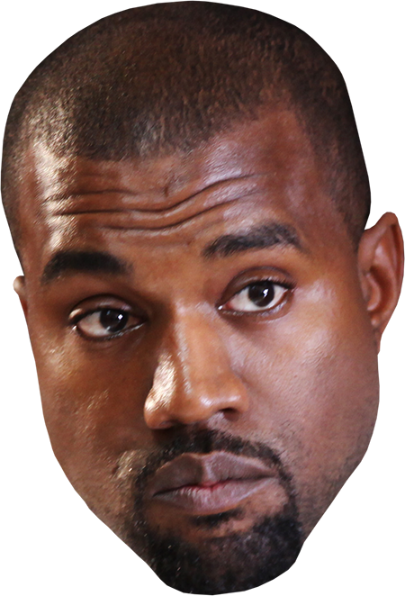 Kanye - Face, Transparent background PNG HD thumbnail