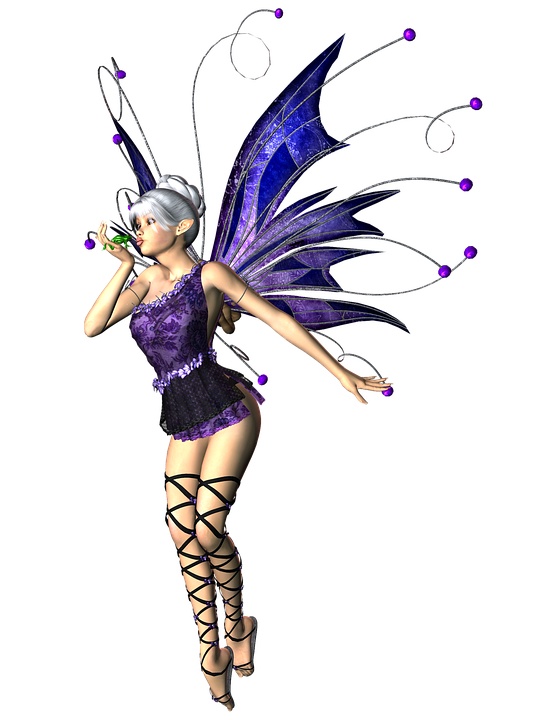 Girl, Woman, Fairy, Elf, Wings, 3D, Png - Fairy, Transparent background PNG HD thumbnail
