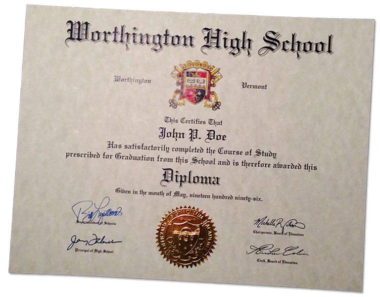 Hs D01 Fake High School Diploma Sample - Fake Degree, Transparent background PNG HD thumbnail