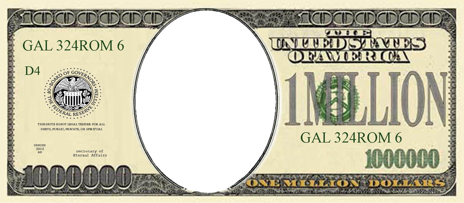 $1 Million - Fake Money, Transparent background PNG HD thumbnail