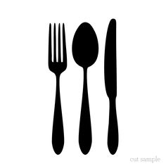 Fancy Fork Png Black And White - Includes 1 Knife, 1 Fork, And One Spoon For A Fancy Set Of Silverware To Add To Your Kitchen Or Dining Room. Wallums Are Custom Wall Decals That Are Custom Hdpng.com , Transparent background PNG HD thumbnail