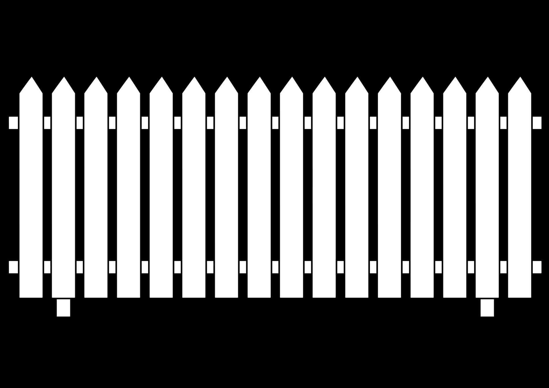 Farm Fence PNG Black And White - . PlusBlack An