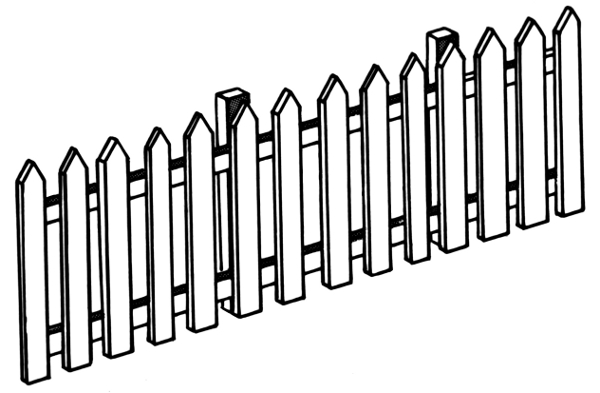 Farm Fence PNG Black And White - Fence Clipart Black An
