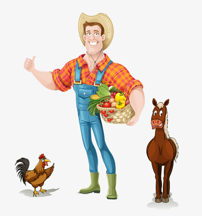 Cartoon Farmer Png, Vectors, Psd, And Icons For Free Download | Pngtree - Farmer Images, Transparent background PNG HD thumbnail
