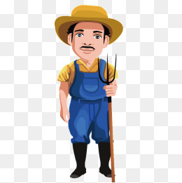 Vector Farmer Uncle, Jobs, Character, Cartoon Characters Png And Vector - Farmer Images, Transparent background PNG HD thumbnail