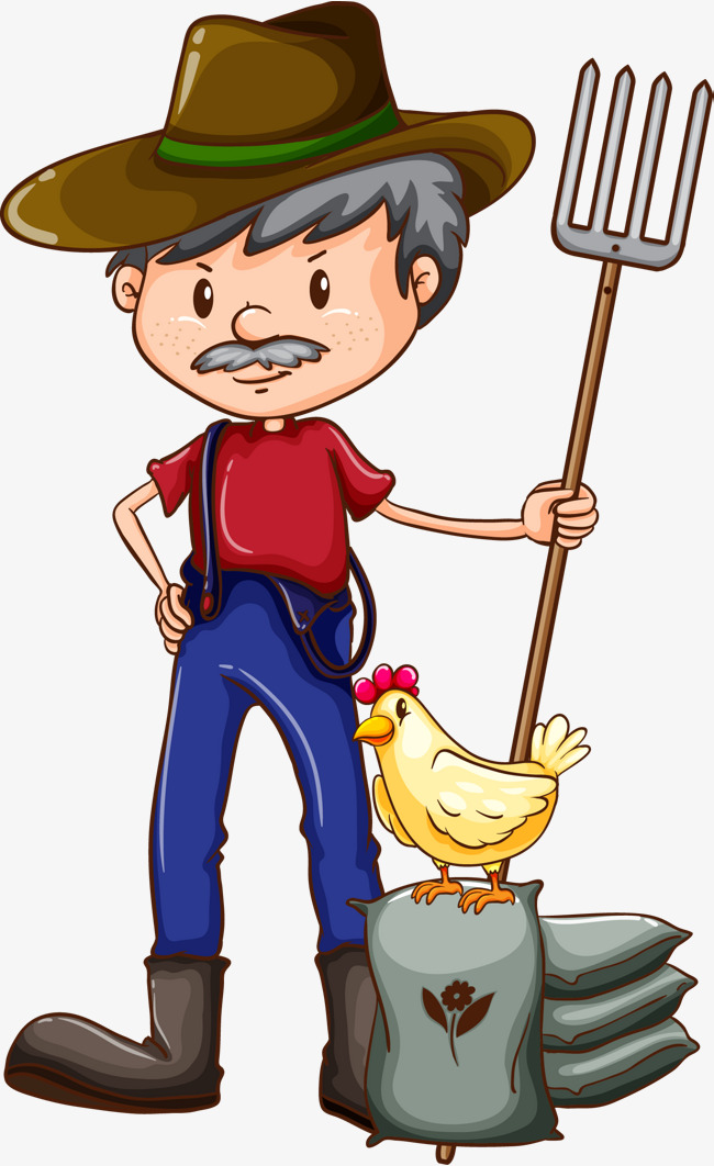Vector Hand Painted Cartoon Farmers, Vector, Hand Painted, Cartoon Png And Vector - Farmer Images, Transparent background PNG HD thumbnail