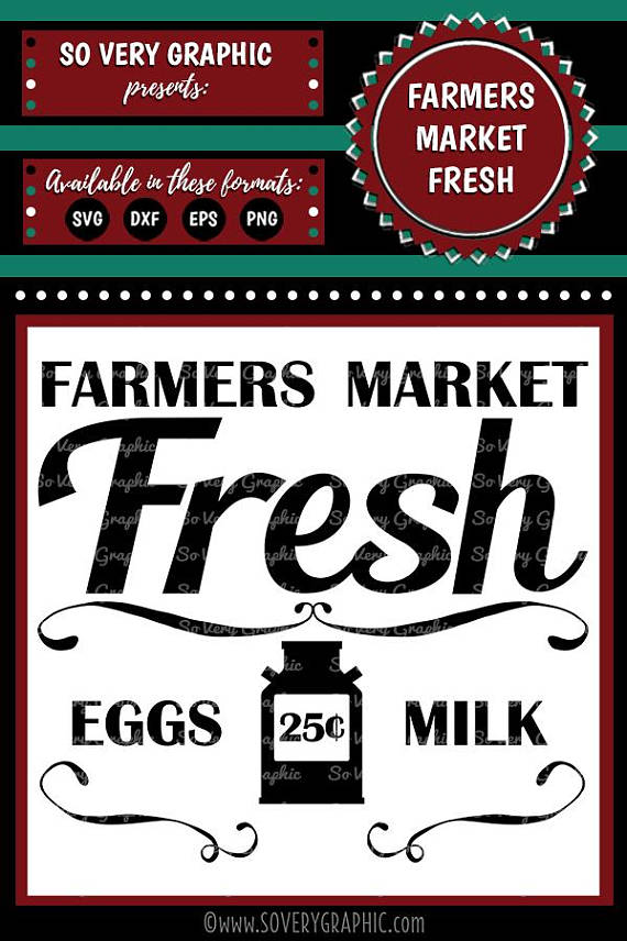 Farmers Market Fresh | Cutting U0026 Printable File | Digital Instant Download | Svg | Eps | Dxf | Png | Vintage | Farmhouse | Home Decor From Soverygraphic On Hdpng.com  - Farmers Market, Transparent background PNG HD thumbnail
