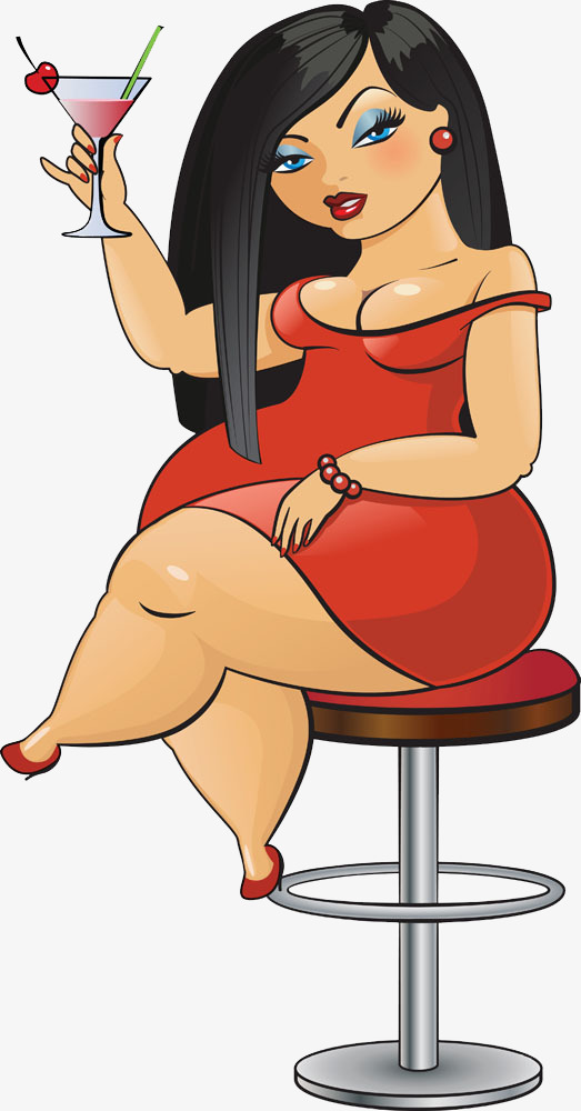 Cartoon Clip Fat Woman Sitting On A Stool, Cartoon, Fat, Woman Png Image - Fat Woman, Transparent background PNG HD thumbnail