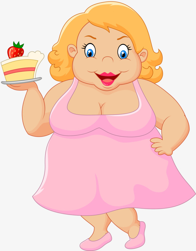 Fat Woman Holding Cake, Cake, Strawberry, Pink Png Image And Clipart - Fat Woman, Transparent background PNG HD thumbnail