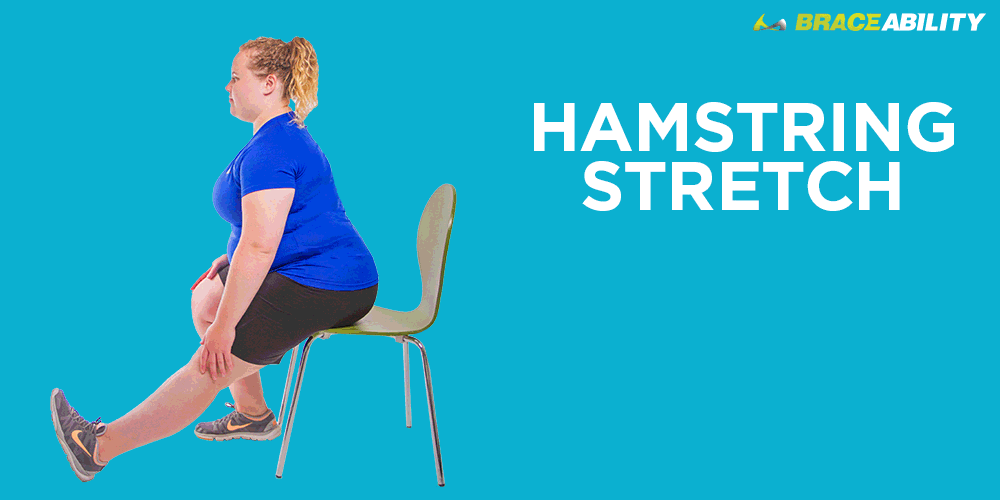 Fat Woman With Knee Pain PNG - Hamstring Stretch For 