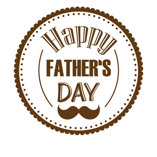 Happy Fathers Day Round Badge Png - Fathers Day, Transparent background PNG HD thumbnail