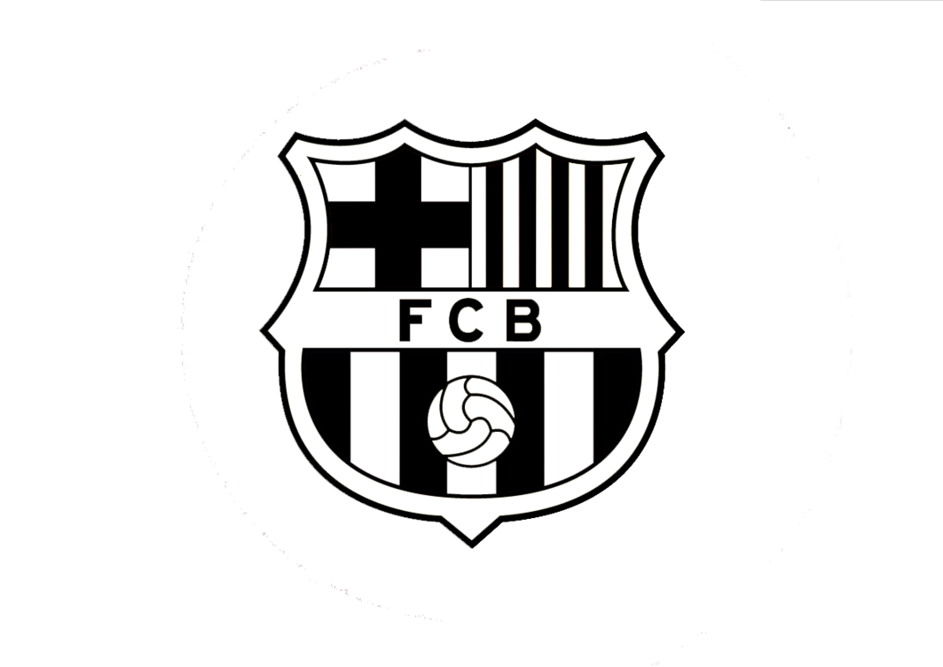 Fc Barcelono Black And White Logo - Fcb, Transparent background PNG HD thumbnail