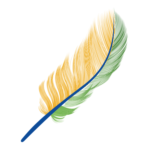 Brazil Flag Feather Png - Feather, Transparent background PNG HD thumbnail