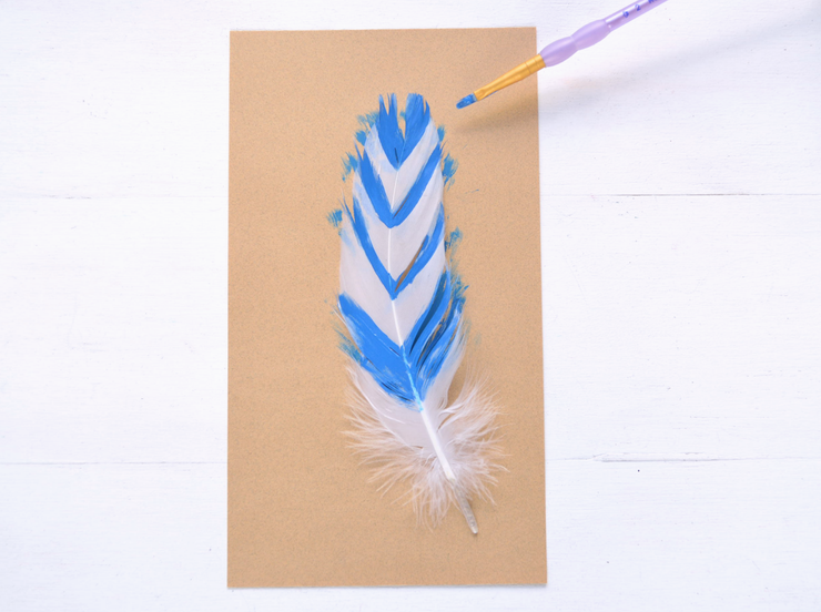 Place A Feather On The Scrap Paper. Apply Acrylic Paint To Sections Of The Feather. Thereu0027S No Right Or Wrong Way To Do This U2014 Add Paint Wherever You Want Hdpng.com  - Feather Pen And Paper, Transparent background PNG HD thumbnail