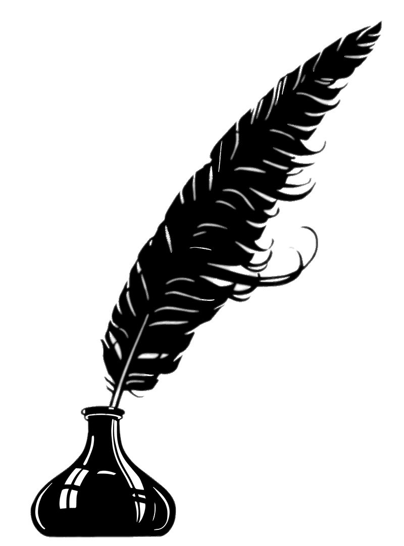 Download · Objects · Quill Pens - Feather Pen Black And White, Transparent background PNG HD thumbnail