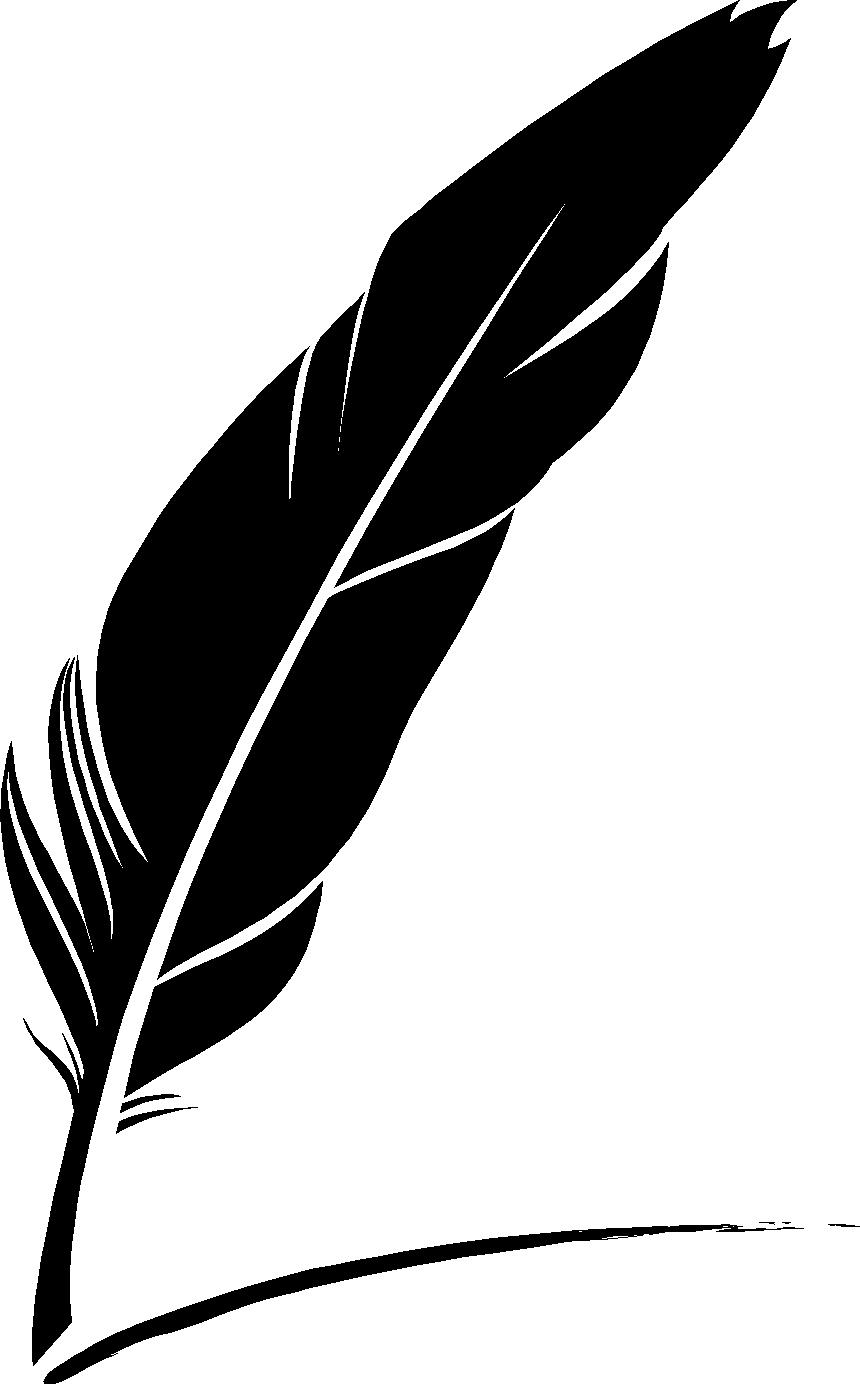 Feather Pen PNG Black And White - Feather Pen