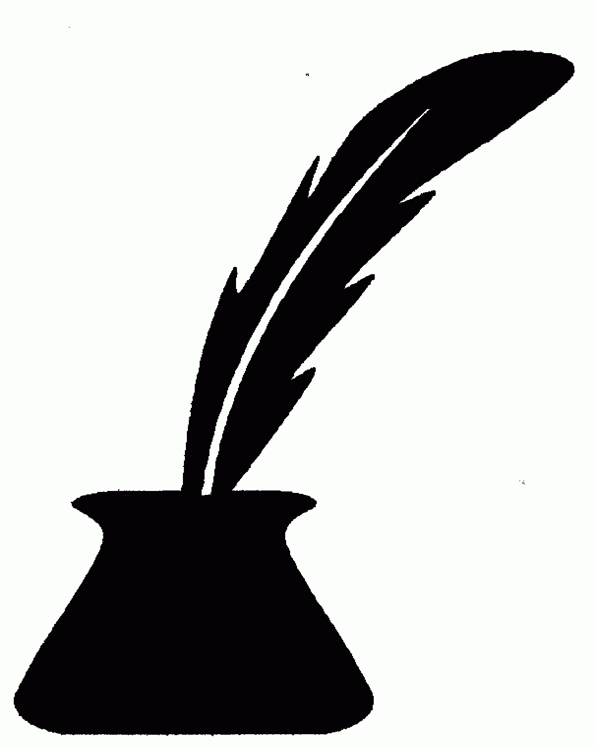 Feather Pen PNG Black And White - Feather Pen Clipart Fr