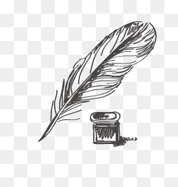 Feather Pen PNG Black And White - Quill, Quill, Ink, Ret