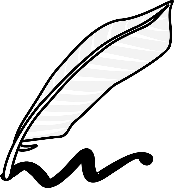 Feather Pen PNG Black And White - Writing Literature Fea
