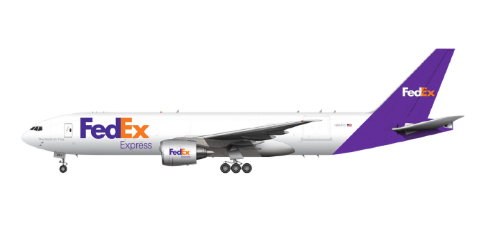 Boeing 777F - Fedex, Transparent background PNG HD thumbnail