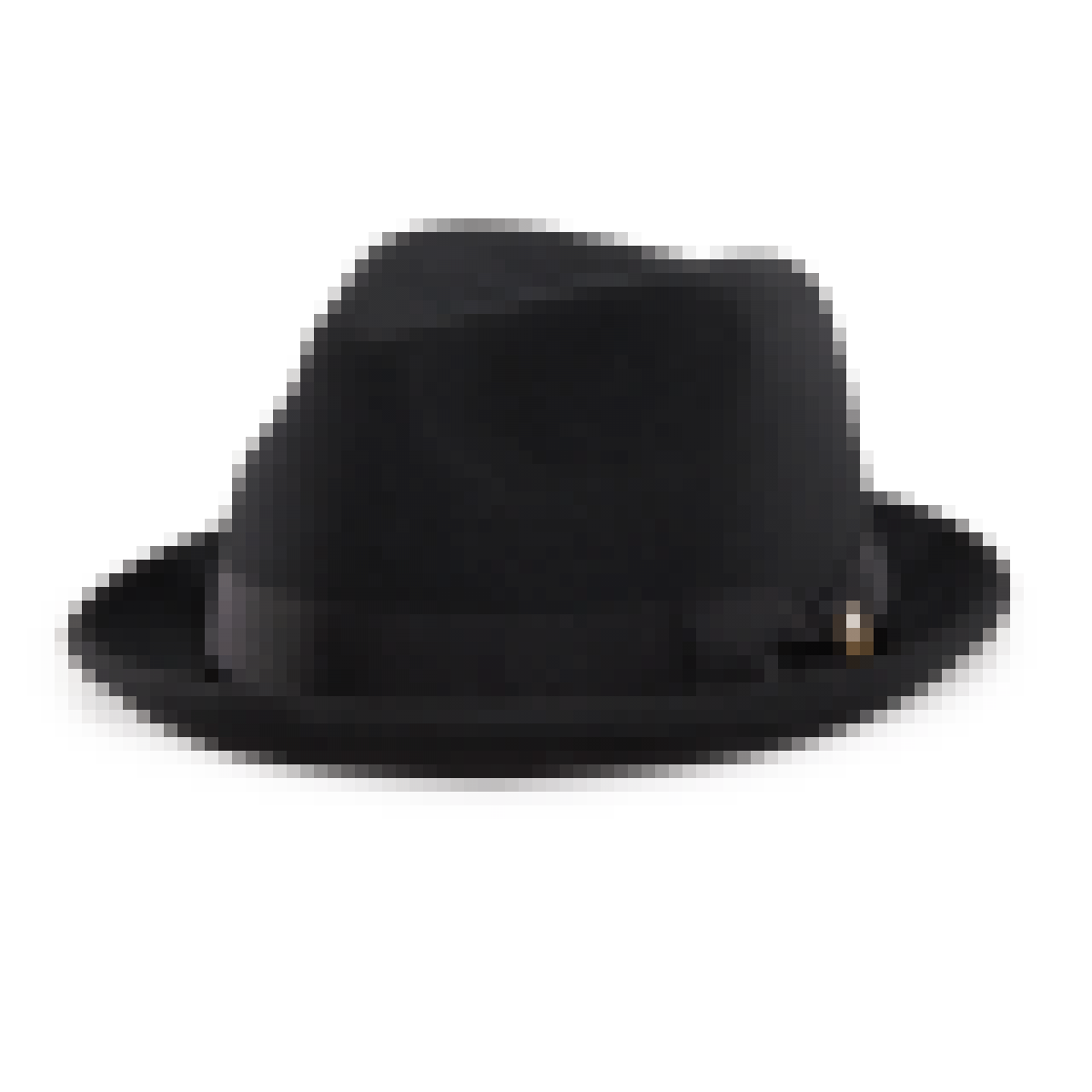 Good Boy Black Felt Stingy Brim Fedora Hat Left Side View - Fedora Hat, Transparent background PNG HD thumbnail