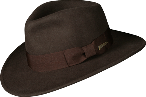 Indiana Jones Fedora Apparel - Fedora Hat, Transparent background PNG HD thumbnail