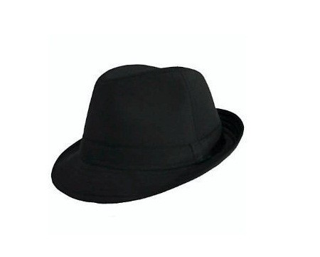 Shiny Black Fedora Hat - Fedora Hat, Transparent background PNG HD thumbnail