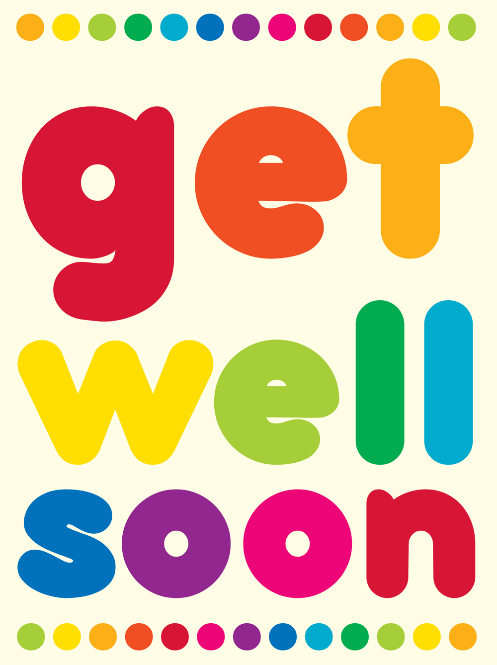 Get Well Soon In Circle With 