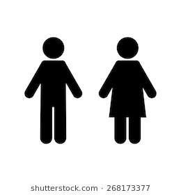 Male And Female Icons Isolated On White Background. Vector Art. - Female And Male, Transparent background PNG HD thumbnail