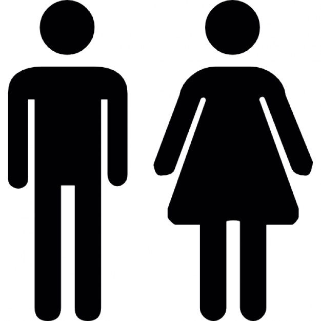 Toilet Man Women Free Icon - Female And Male, Transparent background PNG HD thumbnail