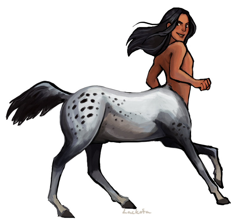 Native American Centaurs With Appaloosa And Pinto Horse Bodies. - Female Centaur, Transparent background PNG HD thumbnail