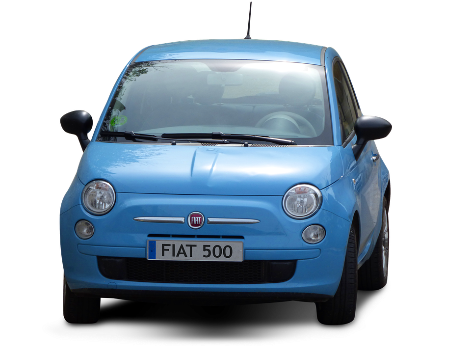 Car, Transparent Background, Fiat, Fiat 500, Blue Car - Fiat, Transparent background PNG HD thumbnail