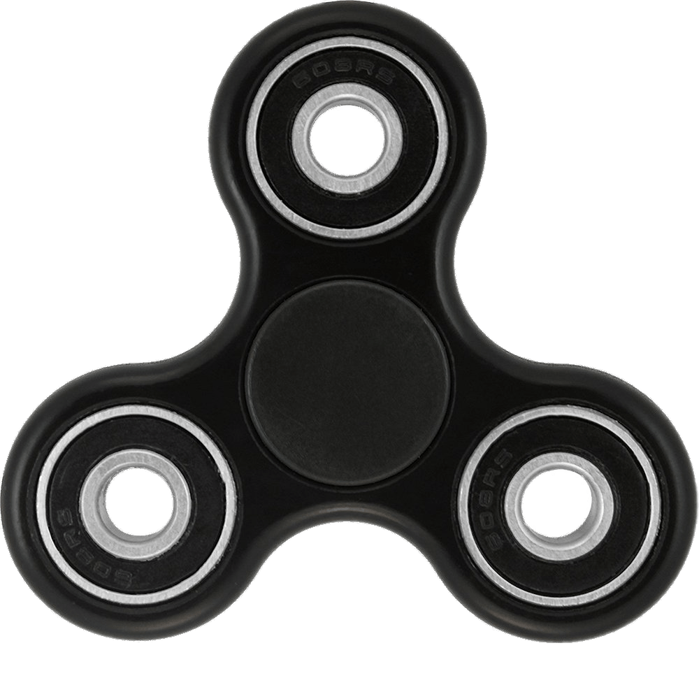 Black Fidget Spinner - Fidget Spinner, Transparent background PNG HD thumbnail