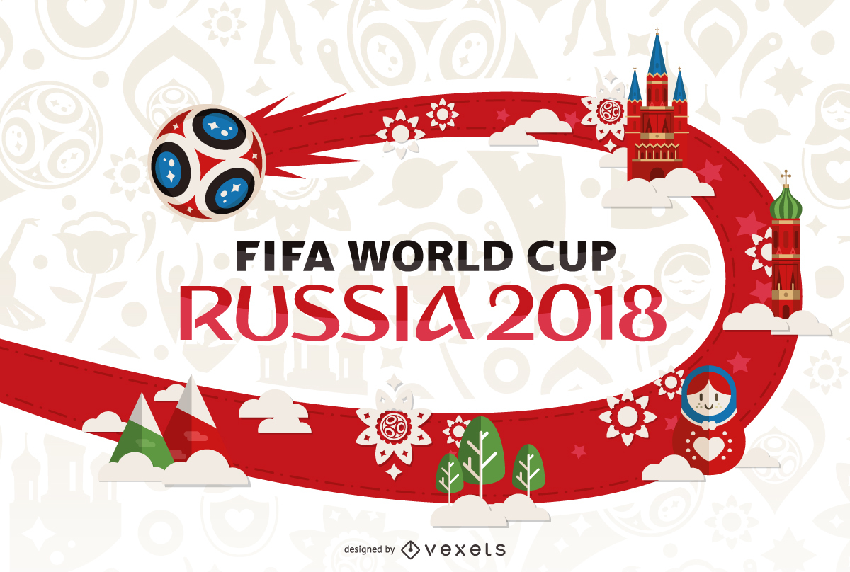 Russia 2018 World Cup Poster Design - Fifa World Cup 2018 Vector, Transparent background PNG HD thumbnail