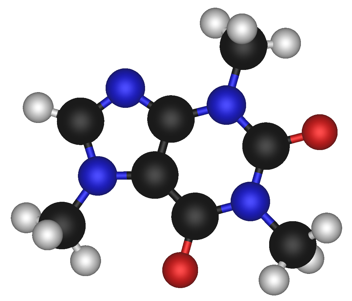 File:caffeine Molecule.png - Molecules, Transparent background PNG HD thumbnail