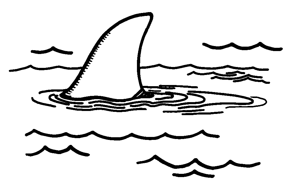 Fin Clipart Black And White - Fin Black And White, Transparent background PNG HD thumbnail