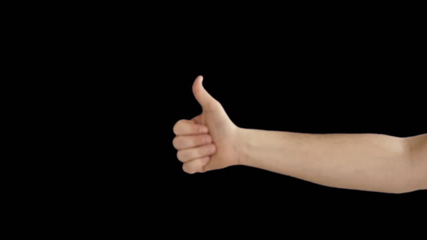 Male Hand Makes The Ok Sign With Alpha Channel   Hd Stock Footage Clip - Finger, Transparent background PNG HD thumbnail