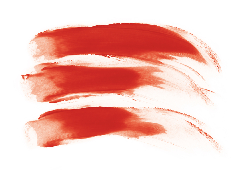 Red Finger Paint Strokes - Finger On Lip, Transparent background PNG HD thumbnail