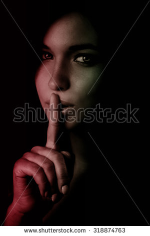 Ssh Silence Secret Infidelity Concept. Woman With Hush Finger Lips Sign - Finger On Lips Shhh, Transparent background PNG HD thumbnail