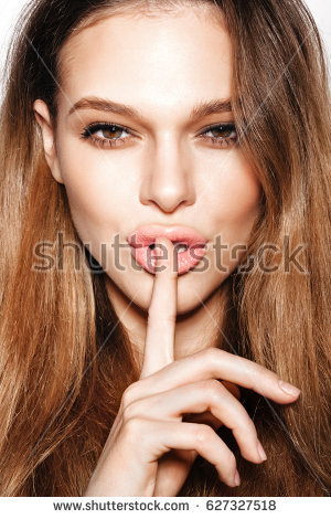 Young Woman Holding A Finger On Her Lips   Silent Gesture. Close Up Of Young - Finger On Lips Shhh, Transparent background PNG HD thumbnail
