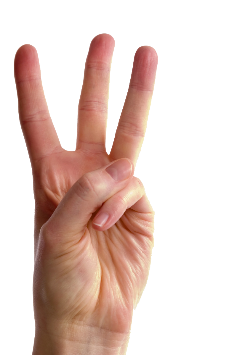 Crossed Fingers Hand Symbol: 