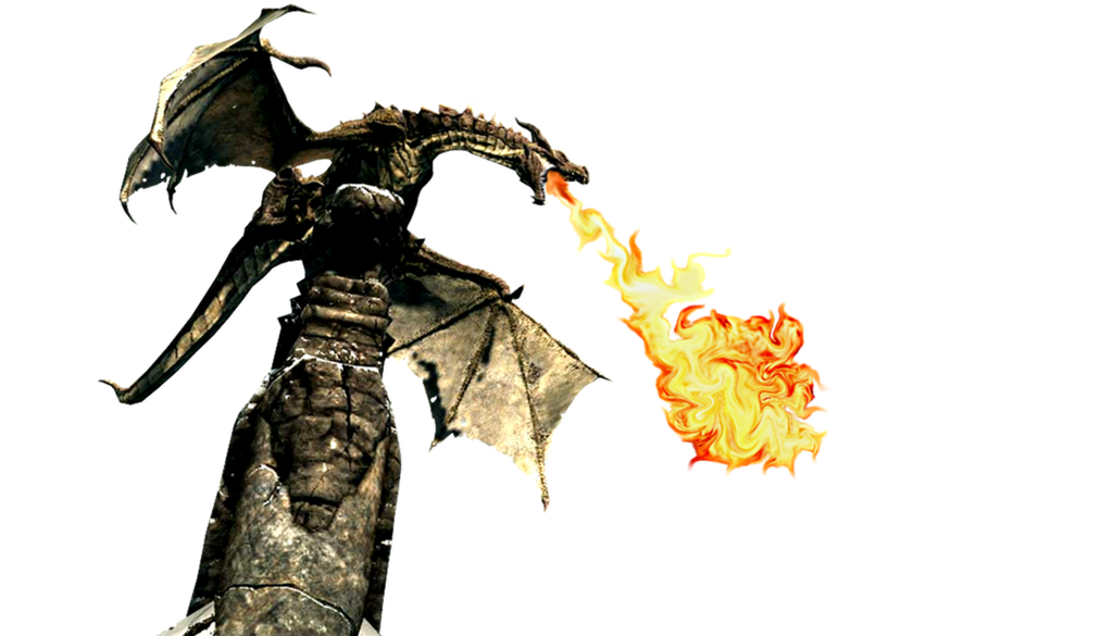 European dragon Fire breathin