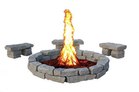 Fire Pit Kits are available in multiple sizes and add a great entertainmentarea to your landscape design., Fire Pit PNG - Free PNG
