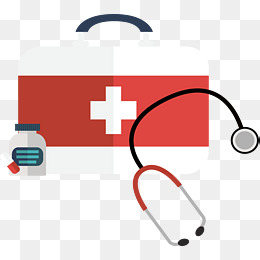 Red And White First Aid Kit, Vector Material, First Aid Kit, Stethoscope Png - First Aid Images, Transparent background PNG HD thumbnail