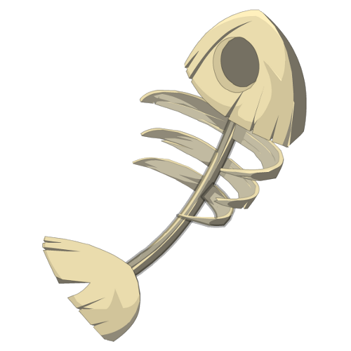 bones, fish, fishbone, skelet