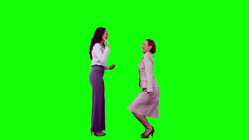 Colleagues In Slow Motion Giving High Five Against A Green Background   Hd Stock Footage - Five, Transparent background PNG HD thumbnail