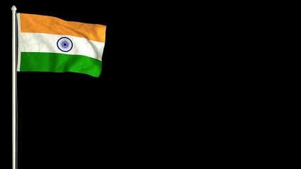 0:30 Indian Flag Waving In The Wind With Png Alpha Channel For Easy Project Implementation. - Flag Hoisting, Transparent background PNG HD thumbnail