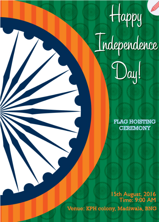Orange And Green With Ashoka Chakra Indian Flag 2015 | Indian Flag And Flags - Flag Hoisting, Transparent background PNG HD thumbnail