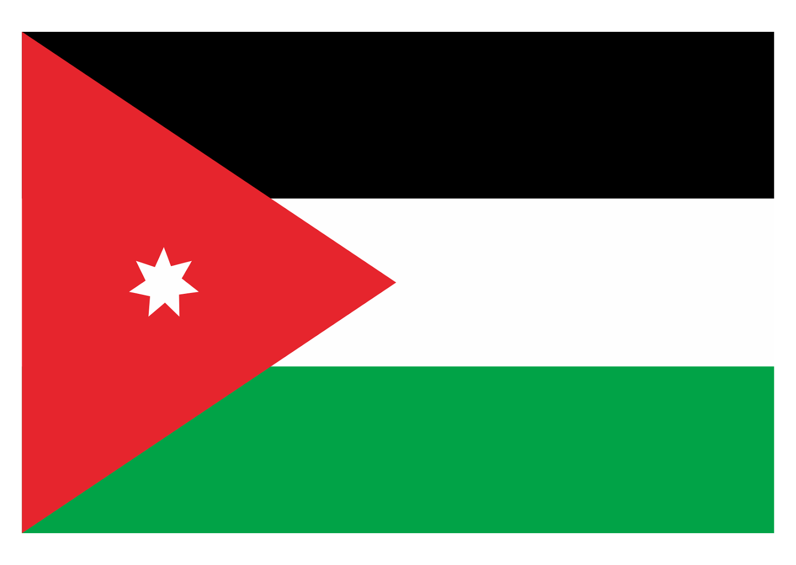 Jordan Flag Logo Vector - Flag Vector, Transparent background PNG HD thumbnail