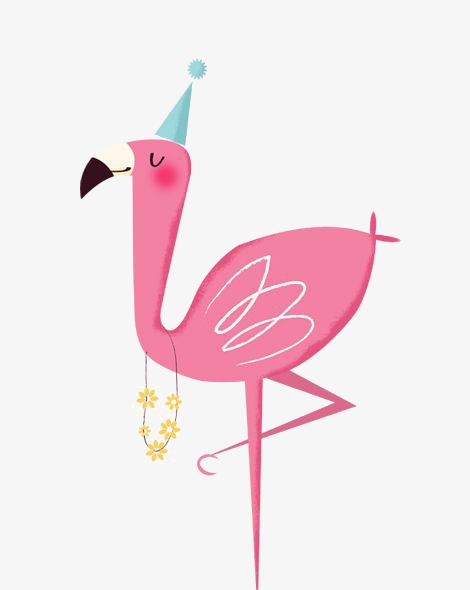 Flamingos, Creative Birds, Animal, Cartoon Flamingo Free Png Image - Flamingo, Transparent background PNG HD thumbnail